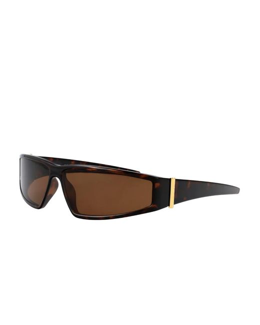 McQueen Brown Tortoiseshell Frame Cat-Eye Sunglasses for men