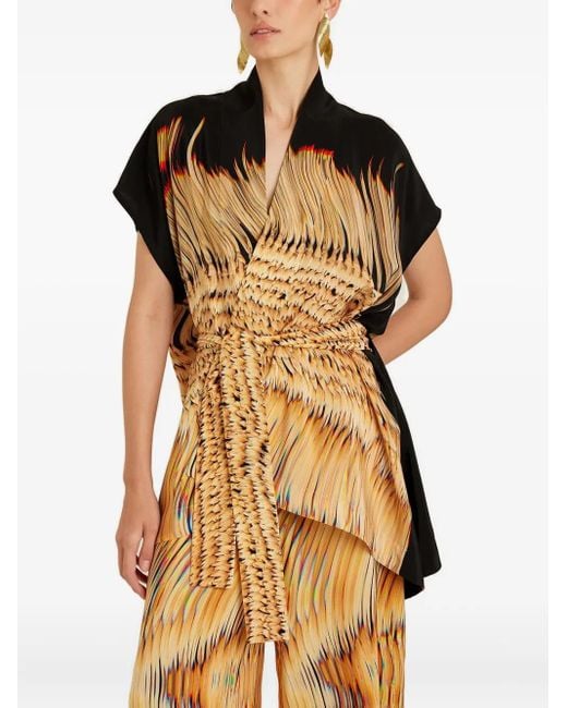 Giacca Con Stampa Astratta E Cintura di Lenny Niemeyer in Natural