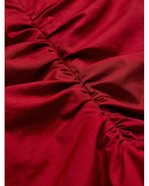 Staud Red Bellaria Blouse