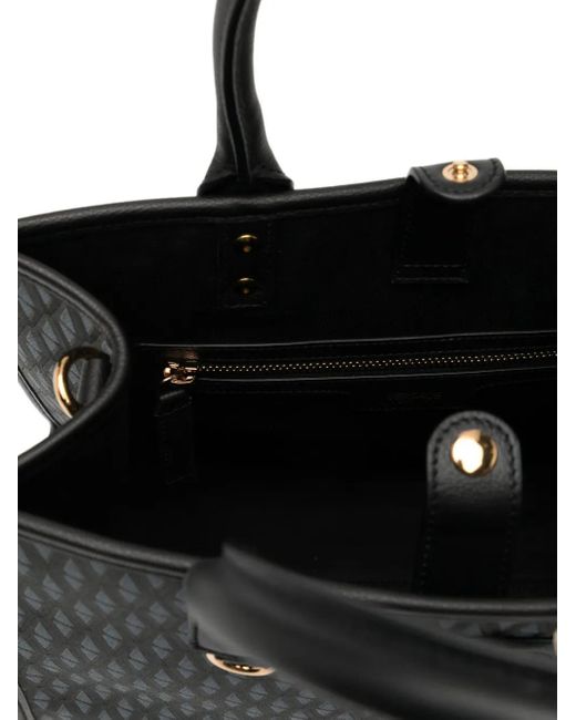 Versace Black Small V Allover La Medusa Tote Bag