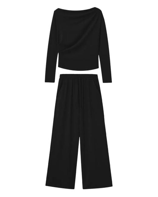 Conjunto ancho drapeado B+ AB de color Black