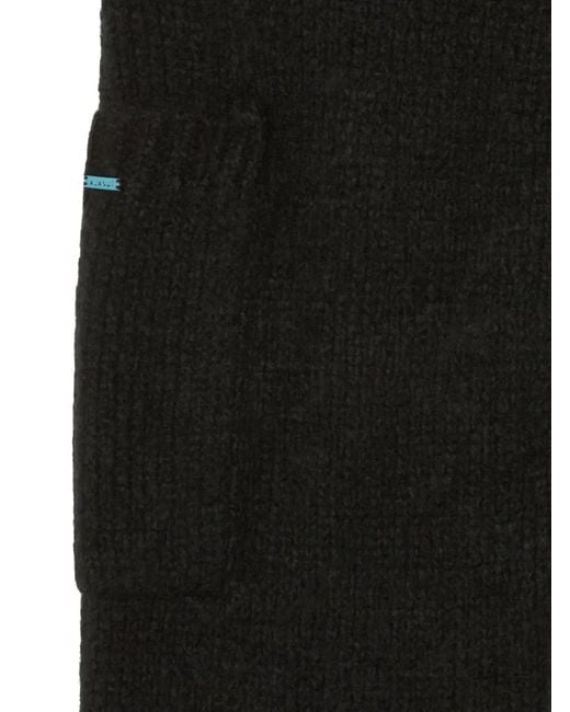 Alanui Black Drawstring Knitted Trousers for men