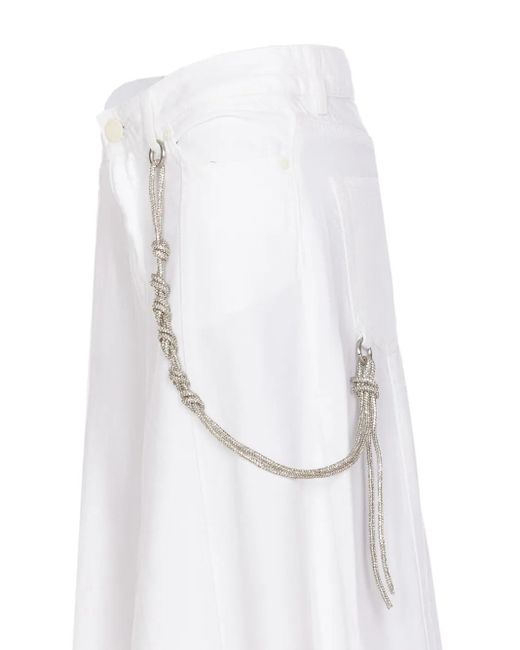Pinko チェーンディテール スカート White