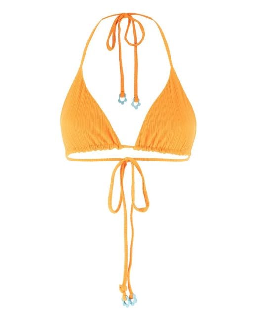 Frankie's Bikinis Orange Triangle-Cup Bikini Top