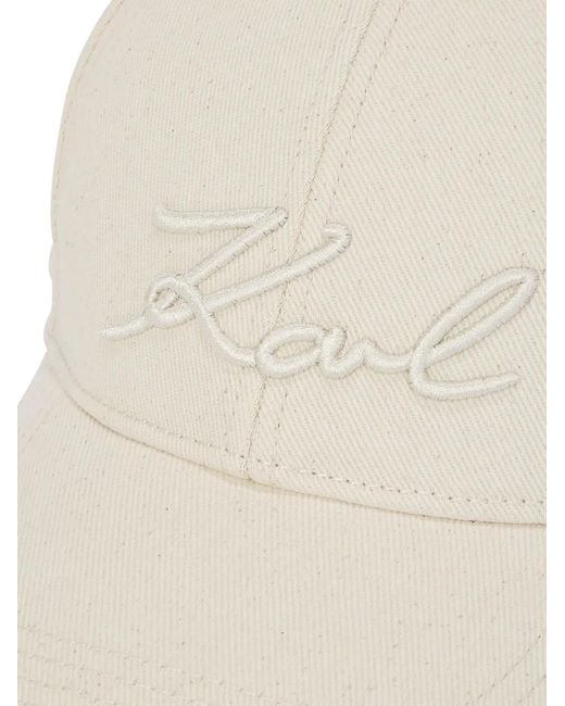 Karl Lagerfeld White K/Signature Cap