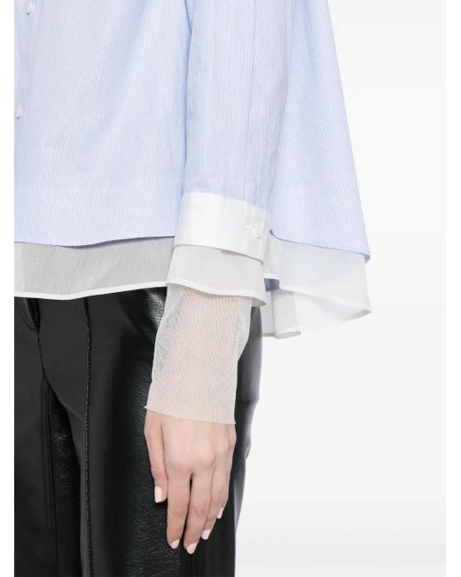 Undercover White Gestreiftes Hemd