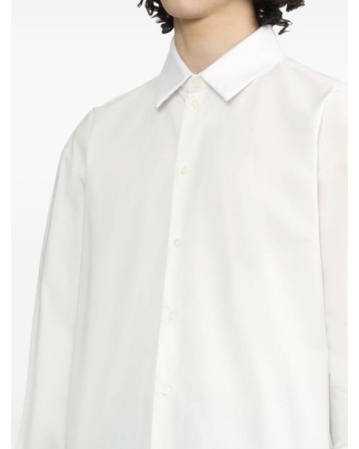 424 White Classic Collar Cotton Shirt for men