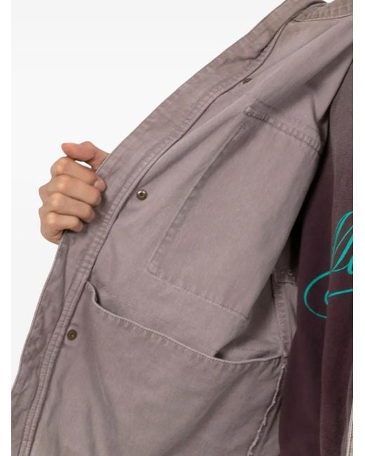 KAMIYA Brown Flap-Pocket Denim Jacket for men