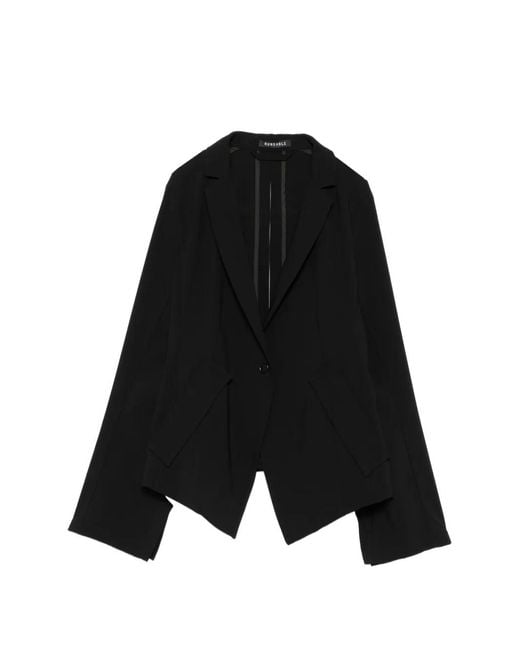 Rundholz Black Asymmetric Single-Breasted Jacket