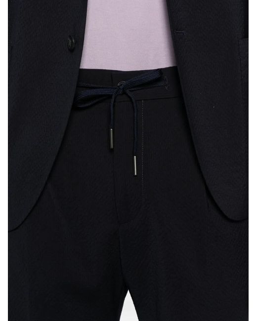 Tagliatore Blue Textured Suit for men