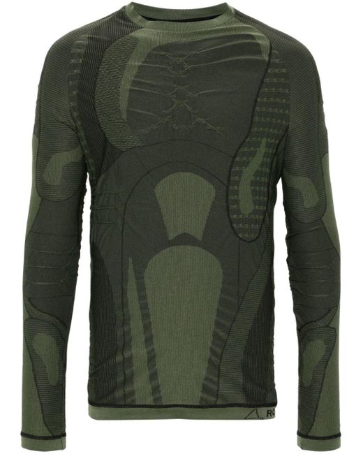 T-shirt Dryarn® senza cuciture di Roa in Green da Uomo