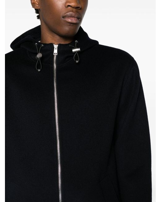 Sandro Black Zip-up Hooded Jacket for men