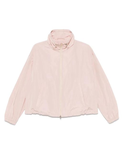 Chaqueta con cordones en el cuello Herno de color Pink