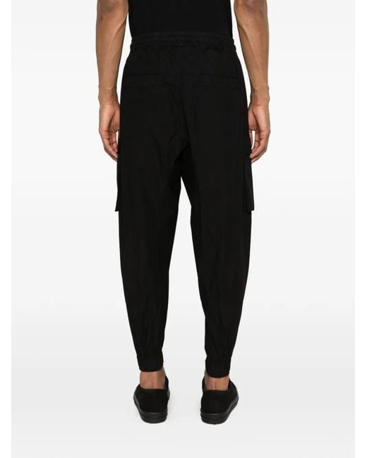 Thom Krom Black Drawstring Cargo Pants for men