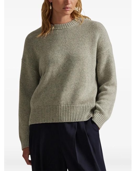 Polo Ralph Lauren Gray Cashmere Crew-Neck Sweater