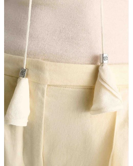 Dorothee Schumacher White Refined Essentials Ruffled Tassel-Detail Top