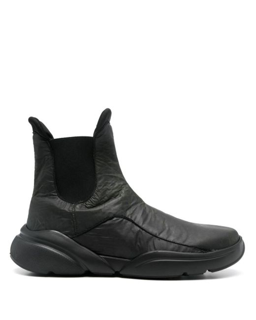 Eckhaus Latta Black Crease-Effect Boots for men