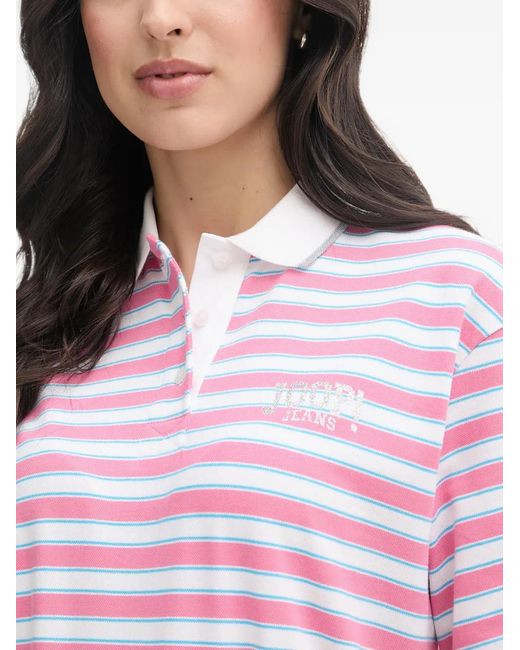 Joop! Pink Striped Polo Top