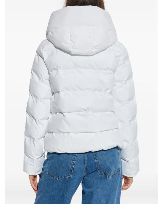 Save The Duck White Arena Hooded Puffer Jacket