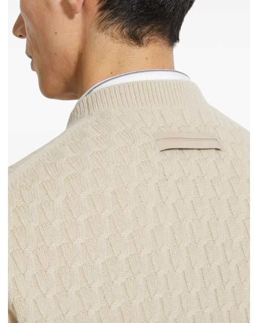 Zegna Oasi Trui Met V-Hals in het White voor heren