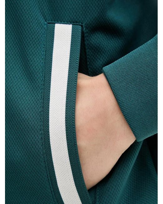 Guess Green Logo-Print Zip-Up Sweatshirt for men