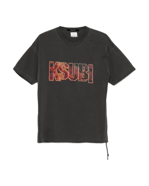Ksubi Kickstart ダメージ Tシャツ Black