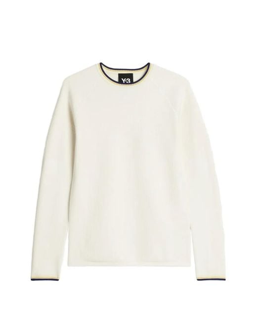 Y-3 White X Wales Bonner Raglan-Sleeve Sweater