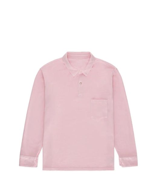 Fortela Pink Cotton Pocket Polo Shirt for men