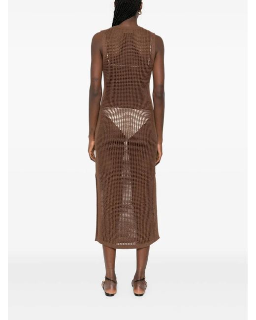 Mc2 Saint Barth Brown Eileen Midi Dress