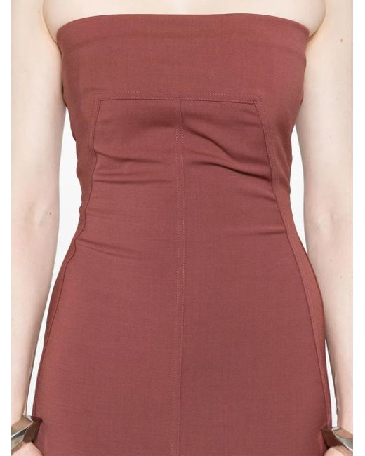 Rick Owens Red Bustier Gown