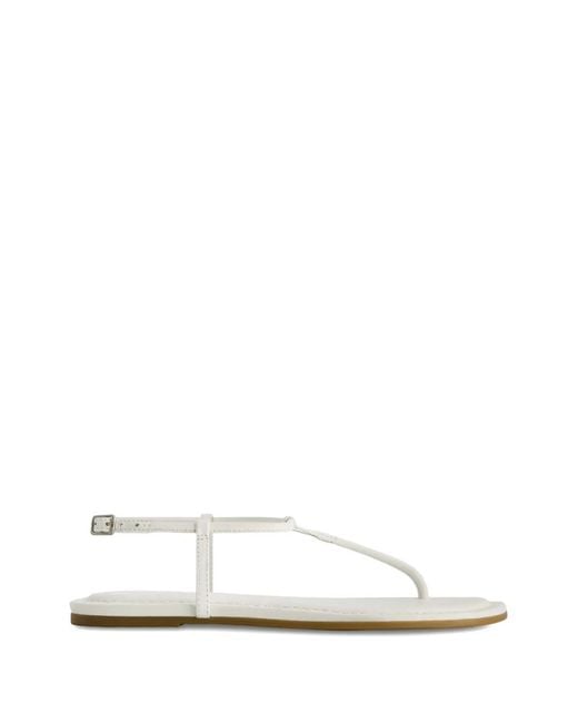 Bernardo White Hercu Leather Sandals