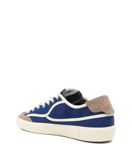 Autry Blue Windscape Logo-Patch Sneakers for men