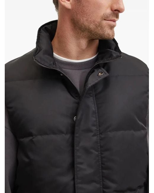 Theory Black Hooded Zip-up Gilet for men