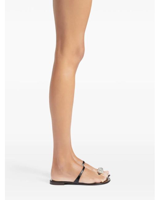 Giuseppe Zanotti White Icon Ring Pantoletten
