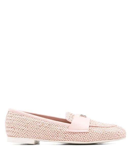 Casadei Pink Hanoi Loafers