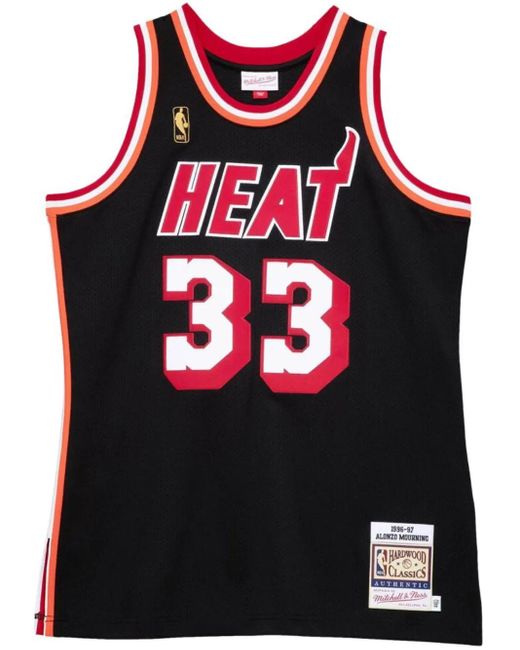 メンズ Mitchell & Ness Nba Miami Heat 96 Alonzo Mourning トップ Black