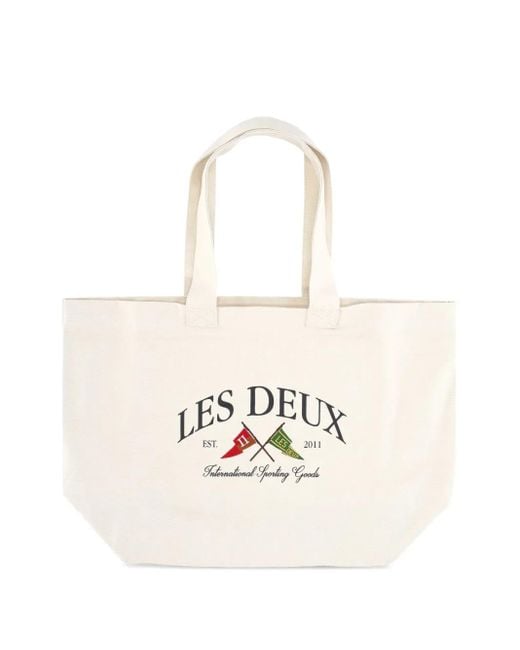 Les Deux White Logo Tote Bag for men