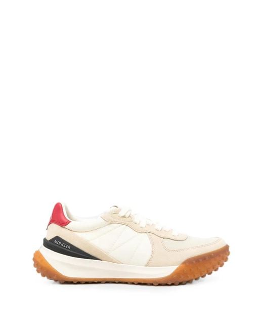 Moncler White Panelled Spiked-Sole Sneakers for men