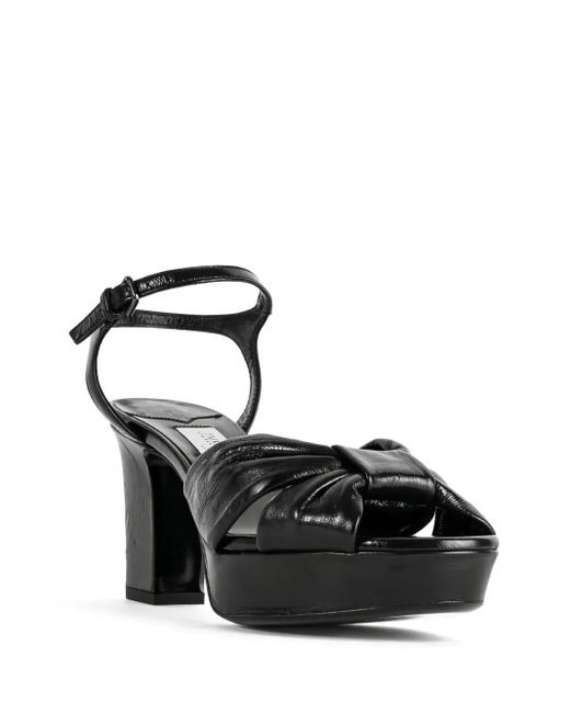 Jimmy Choo Black 120Mm Knotted-Detail Sandals