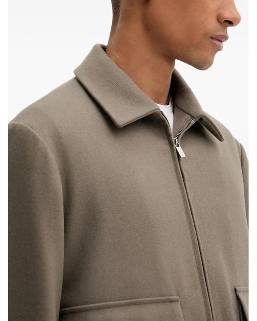 Barena Gray Flap-Pocket Zip-Up Jacket for men