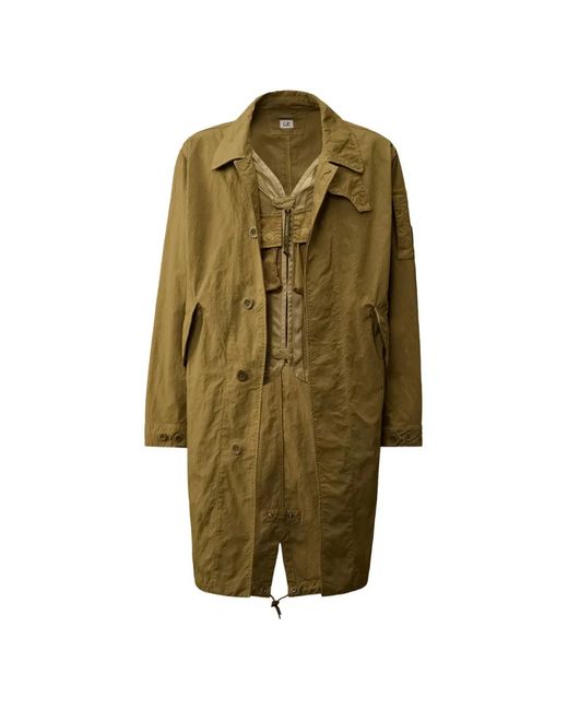 C P Company Green 'Lens' Coat for men