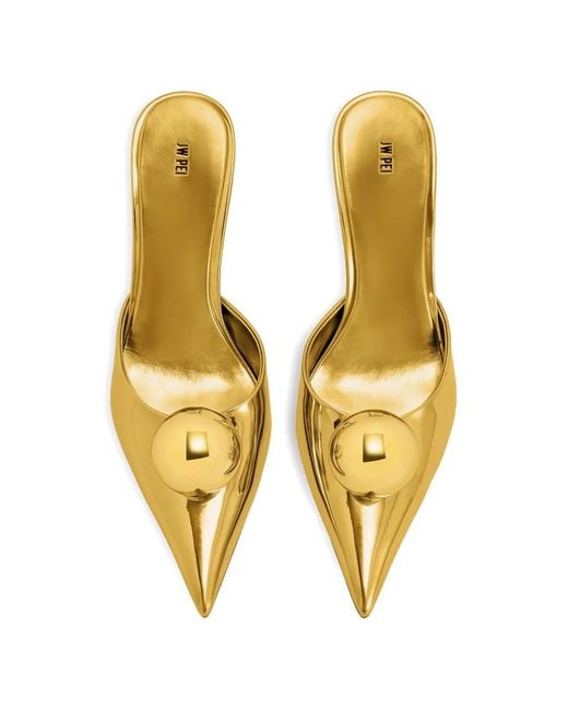 JW PEI Metallic Mules Sofia À Talon