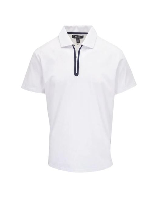 Ralph Lauren White Contrast-Trim Polo Shirt for men