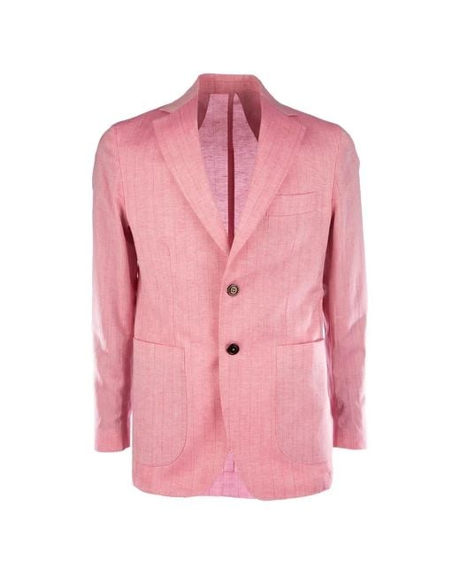 Colamarino Pink Pinstripe Blazer for men