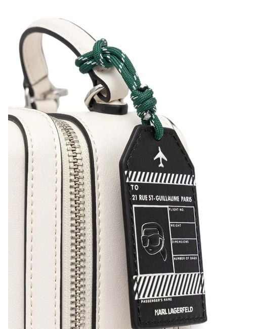 Karl Lagerfeld Natural Ikon Choupette Crossbody Suitcase Bag