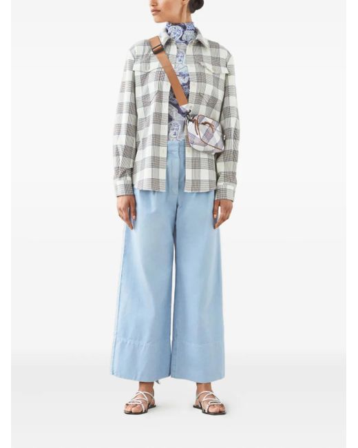Baum und Pferdgarten Blue Graphic-Print Turleneck Top