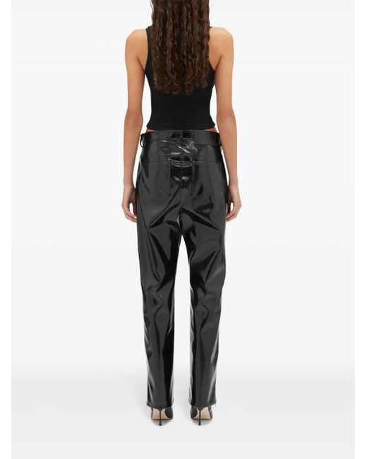 MSGM Black Drop-Crotch Tapered Trousers