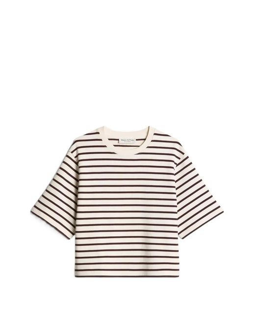 Marc O' Polo White Striped Short-Sleeve T-Shirt