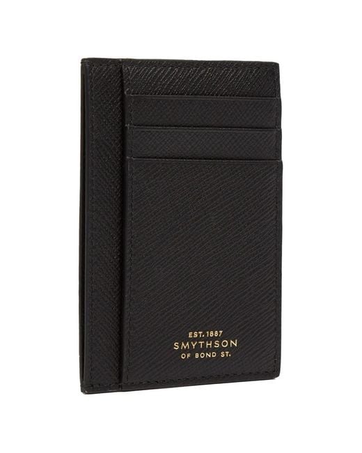 Smythson Black Large Panama Flat Cardholder