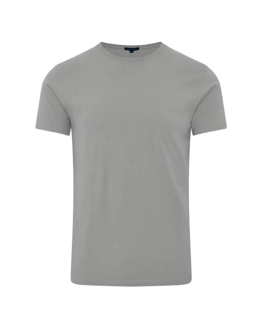 Patrick Assaraf Gray Short Sleeve Crew T-Shirt for men